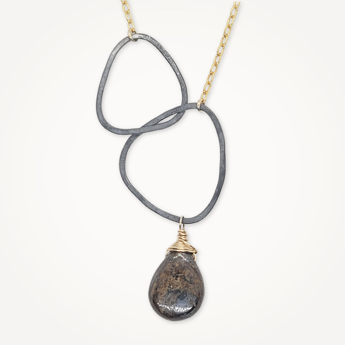 Bronzite River Rock Necklace | Beatrixbell Handcrafted Jewelry